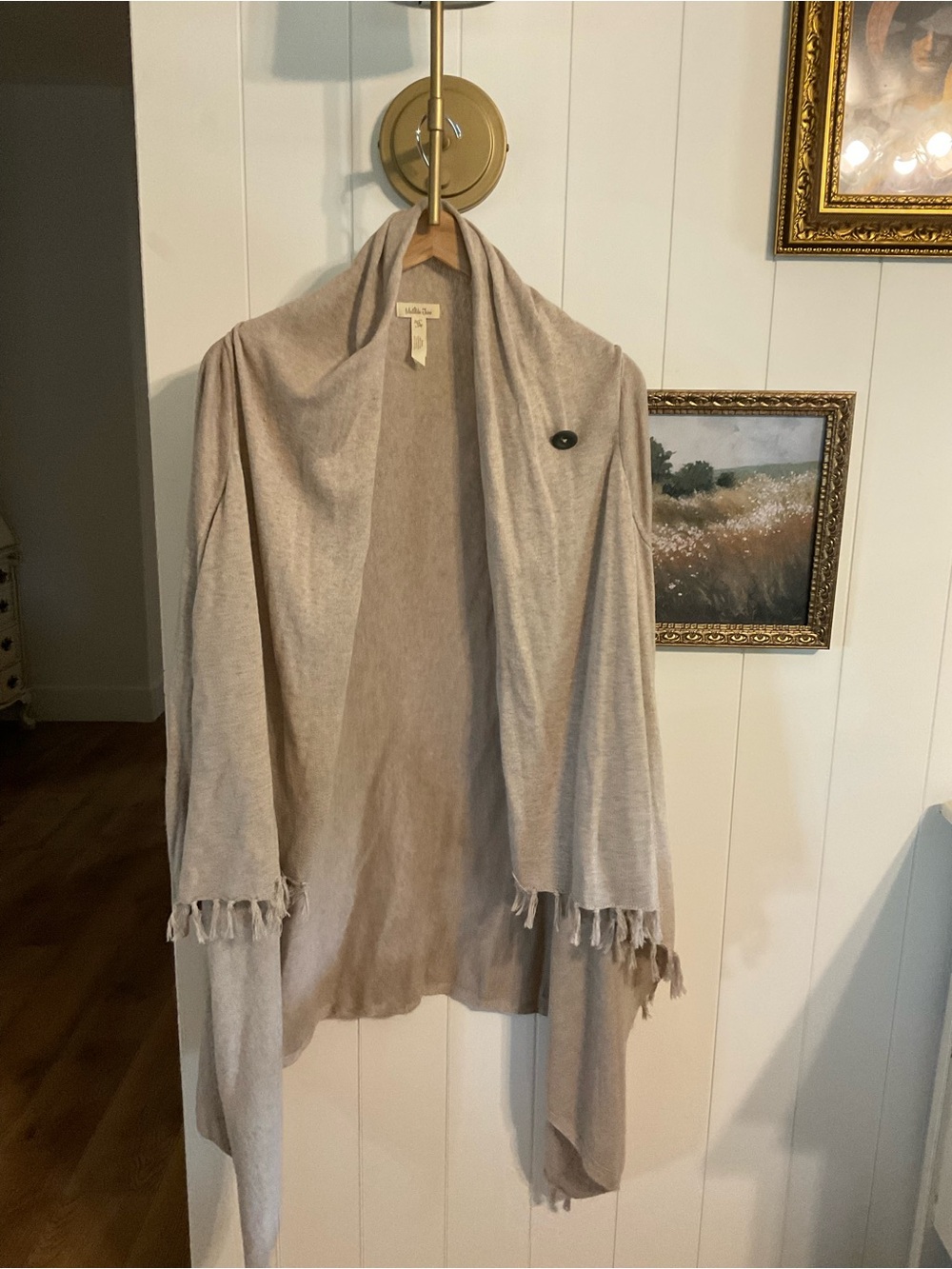 Matilda Jane Beige Fringe Shawl Wrap
